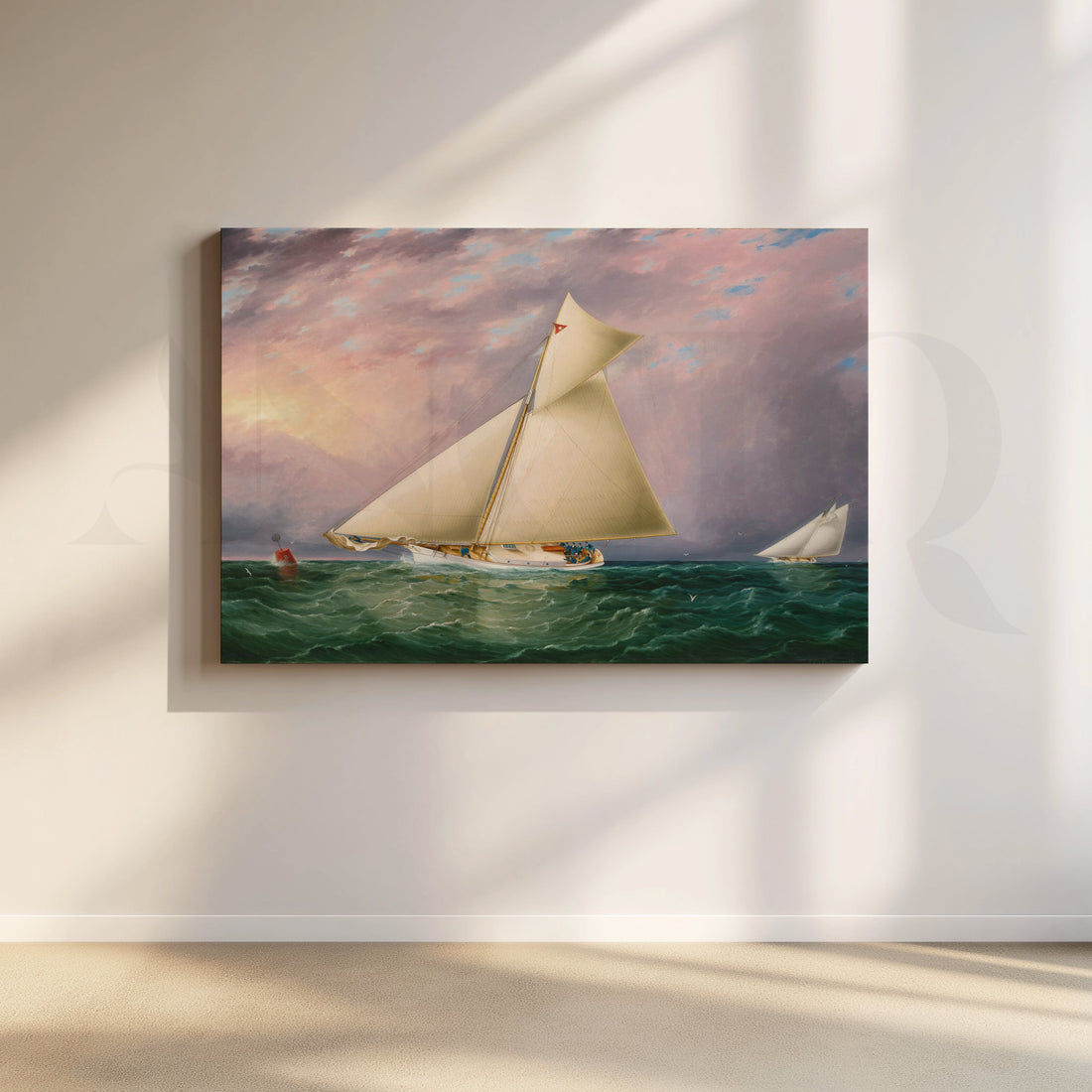 Sailboats at Dusk Canvas Artwork – Asha Art Studio