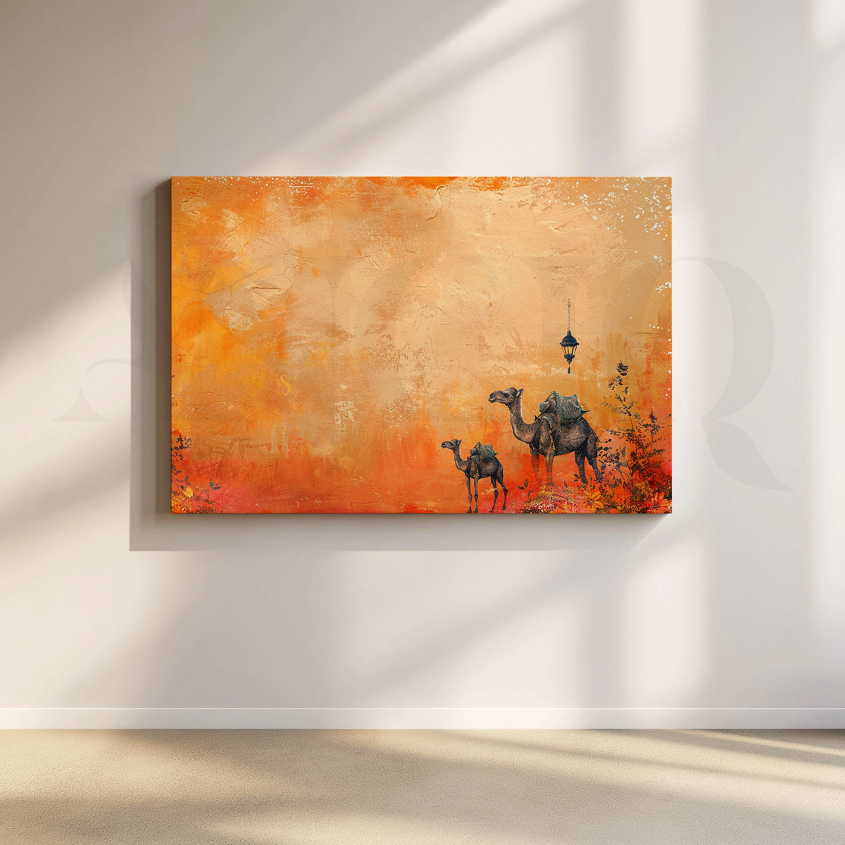 Golden Caravan Canvas Artwork – Asha Art Studio