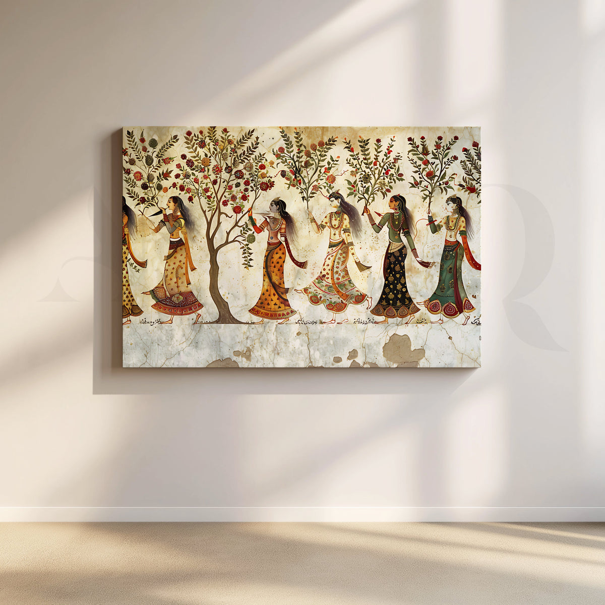 Royal Garden Procession Canvas Artwork – Asha Art Studio