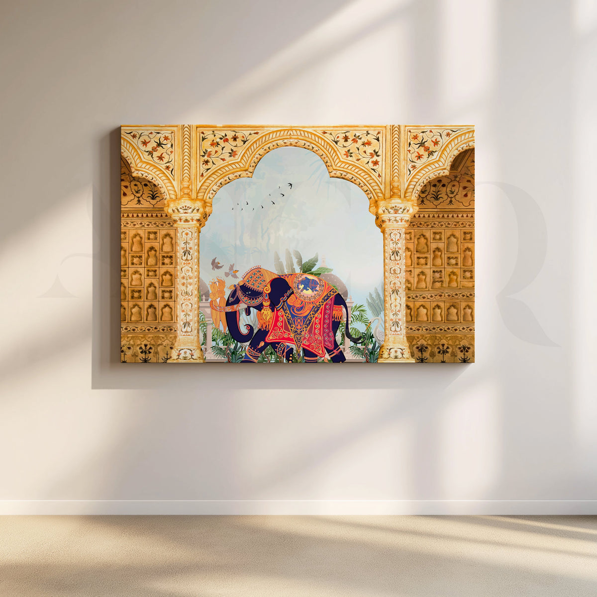 Royal Elephant Canvas Artwork – Asha Art Studio