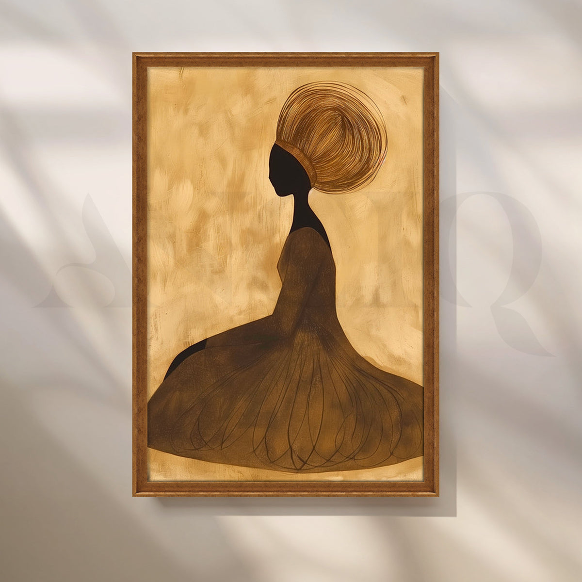 Golden Grace Canvas Painting for Bedroom – Asha Art Studio – Image 6