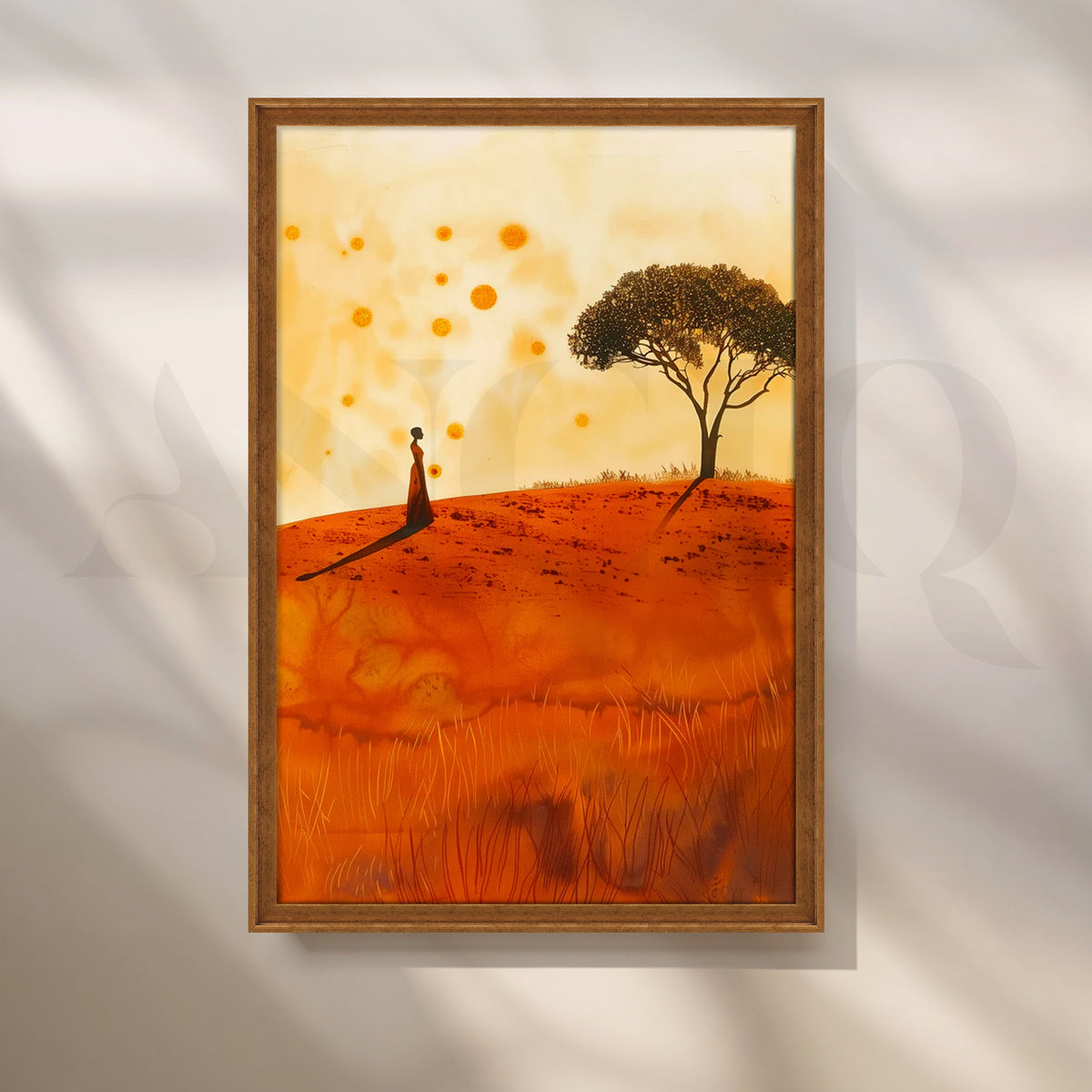 Savanna Solitude Canvas Painting for Entryway – Asha Art Studio – Image 6