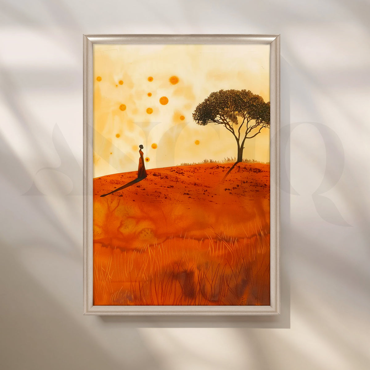 Savanna Solitude Canvas Painting for Entryway – Asha Art Studio – Image 4