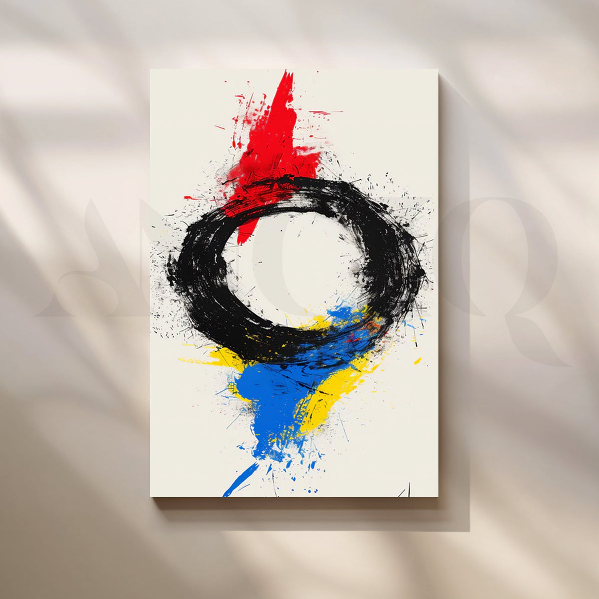 Enso Burst Canvas Painting for Living Room – Asha Art Studio
