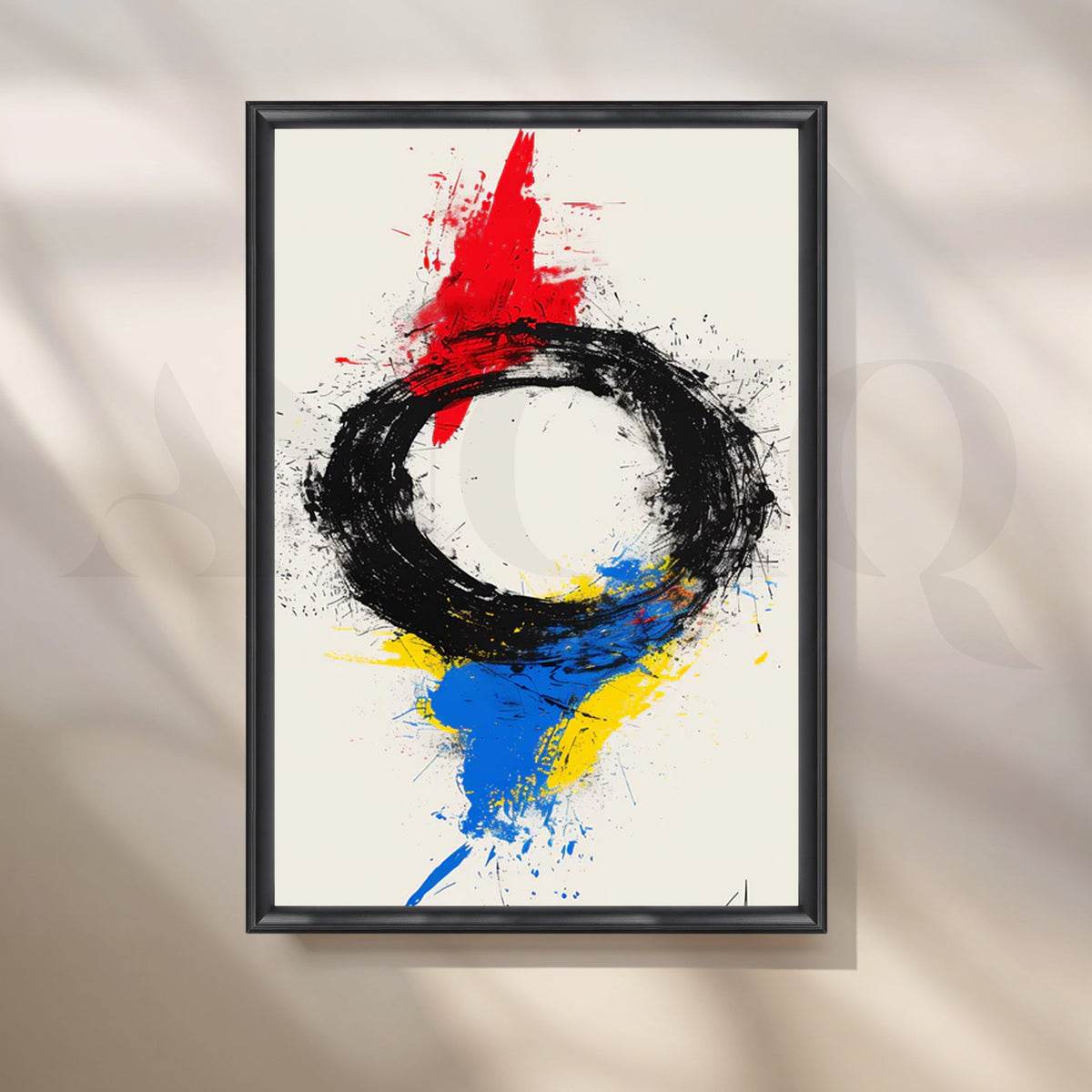 Enso Burst Canvas Painting for Living Room – Asha Art Studio – Image 3