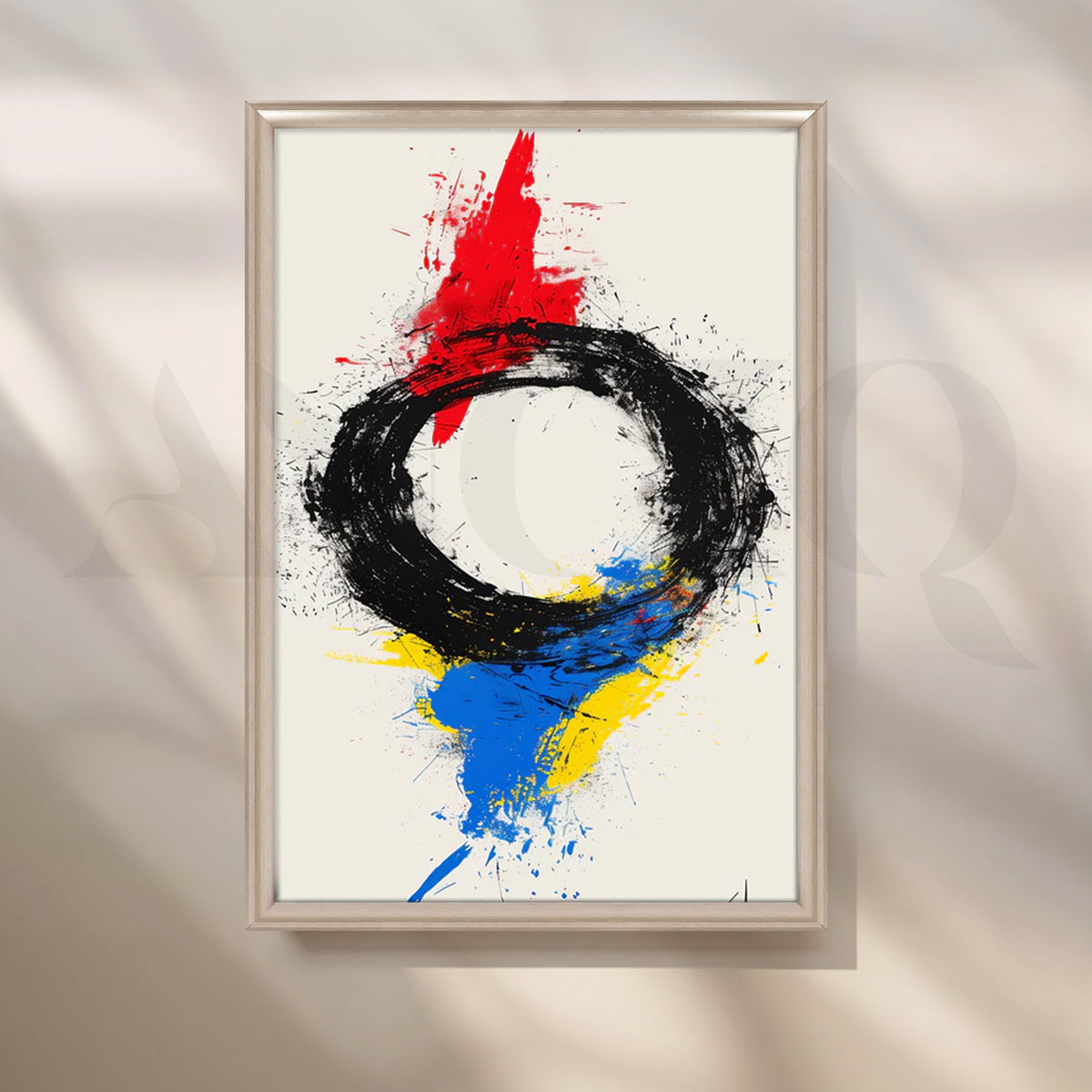 Enso Burst Canvas Painting for Living Room – Asha Art Studio – Image 4