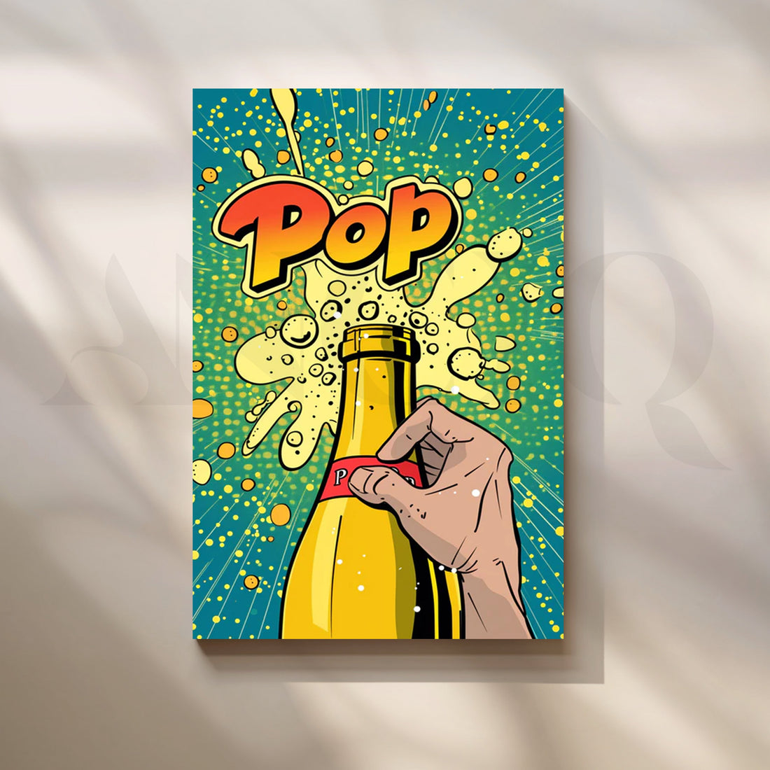 Champagne Pop Art Wall Poster – Asha Art Studio