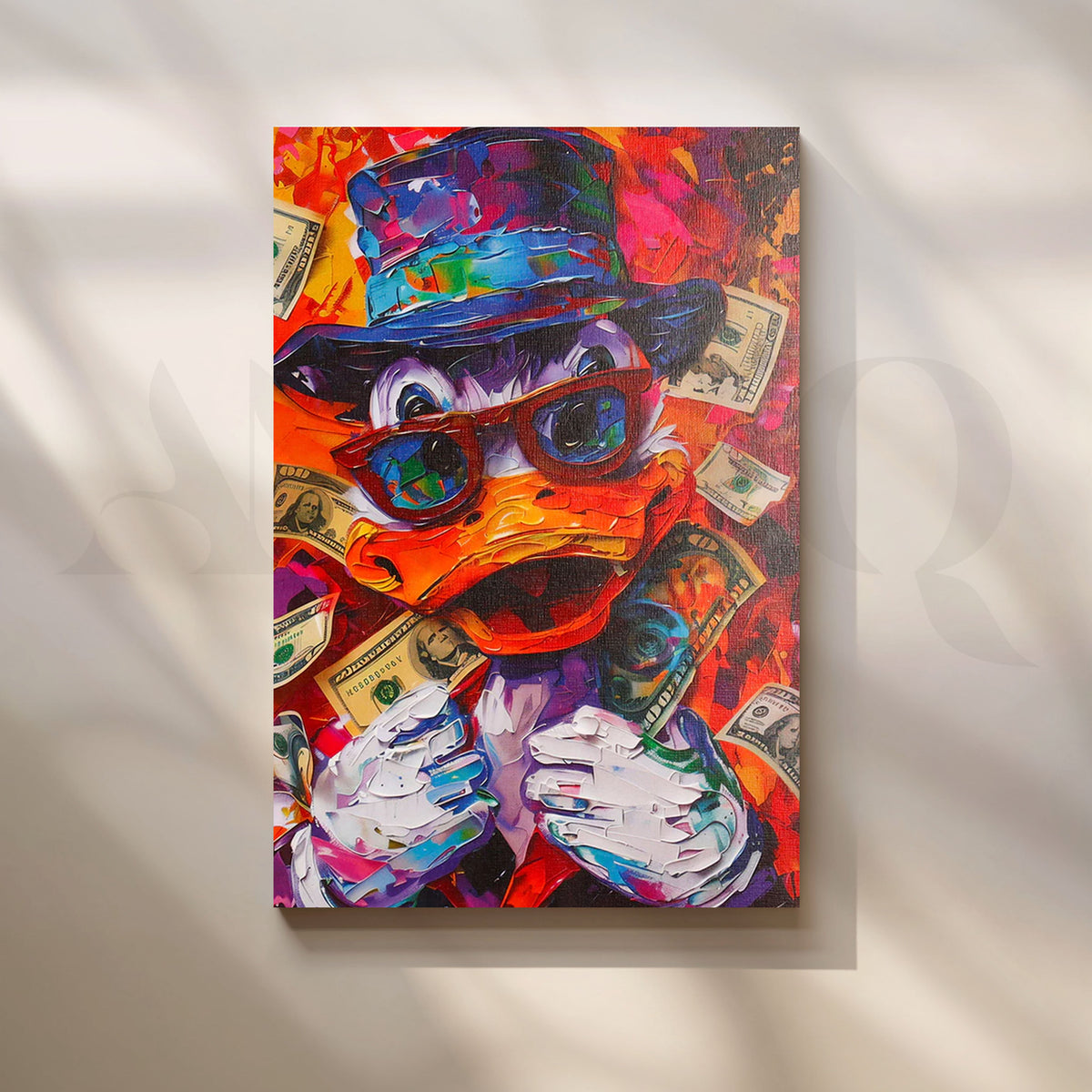 Money Maven Duck Pop Canvas Painting for Gaming Room/Living Room – Asha Art Studio