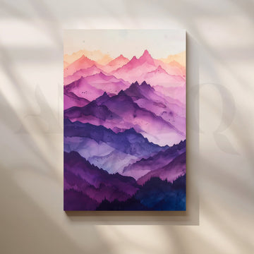 Purple Mountain Hues Artwork – Asha Art Studio