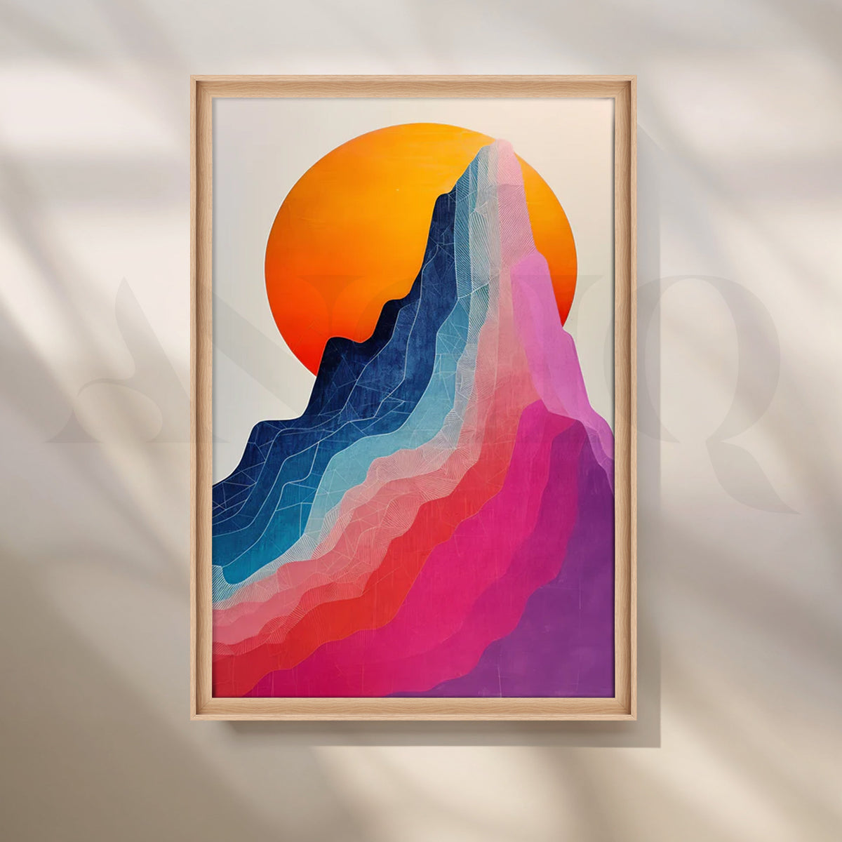 Gradient Peaks Canvas Artwork – Asha Art Studio – Image 5
