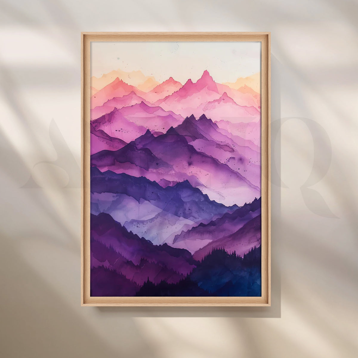 Purple Mountain Hues Artwork – Asha Art Studio – Image 5