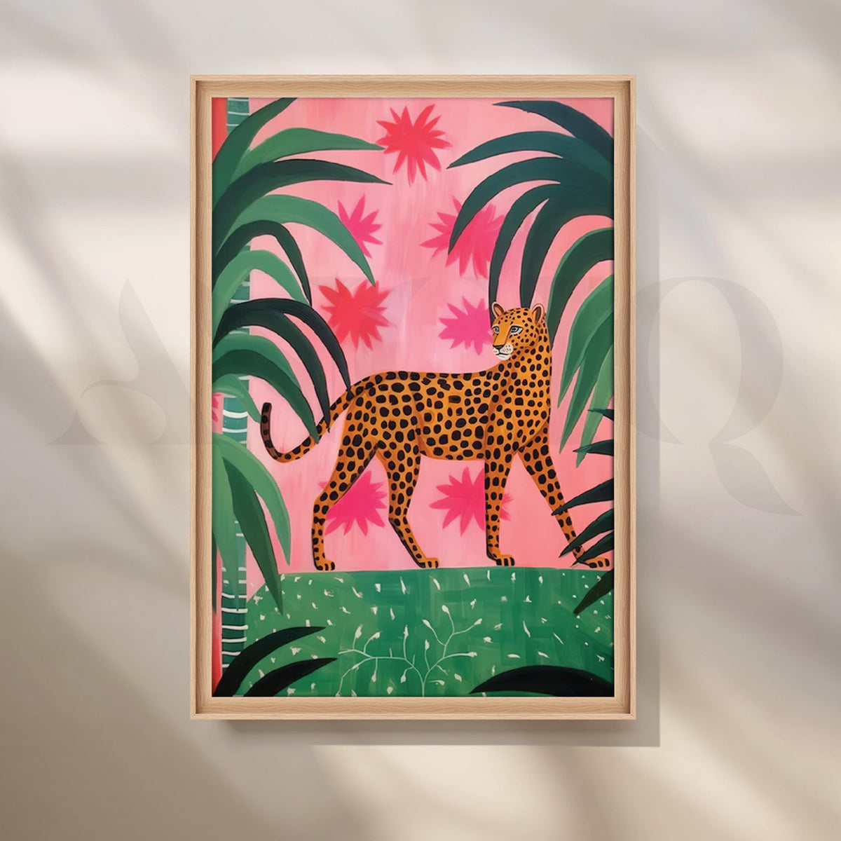 Tropical Leopard Canvas Painting for Nursery & Playroom – Asha Art Studio – Image 5