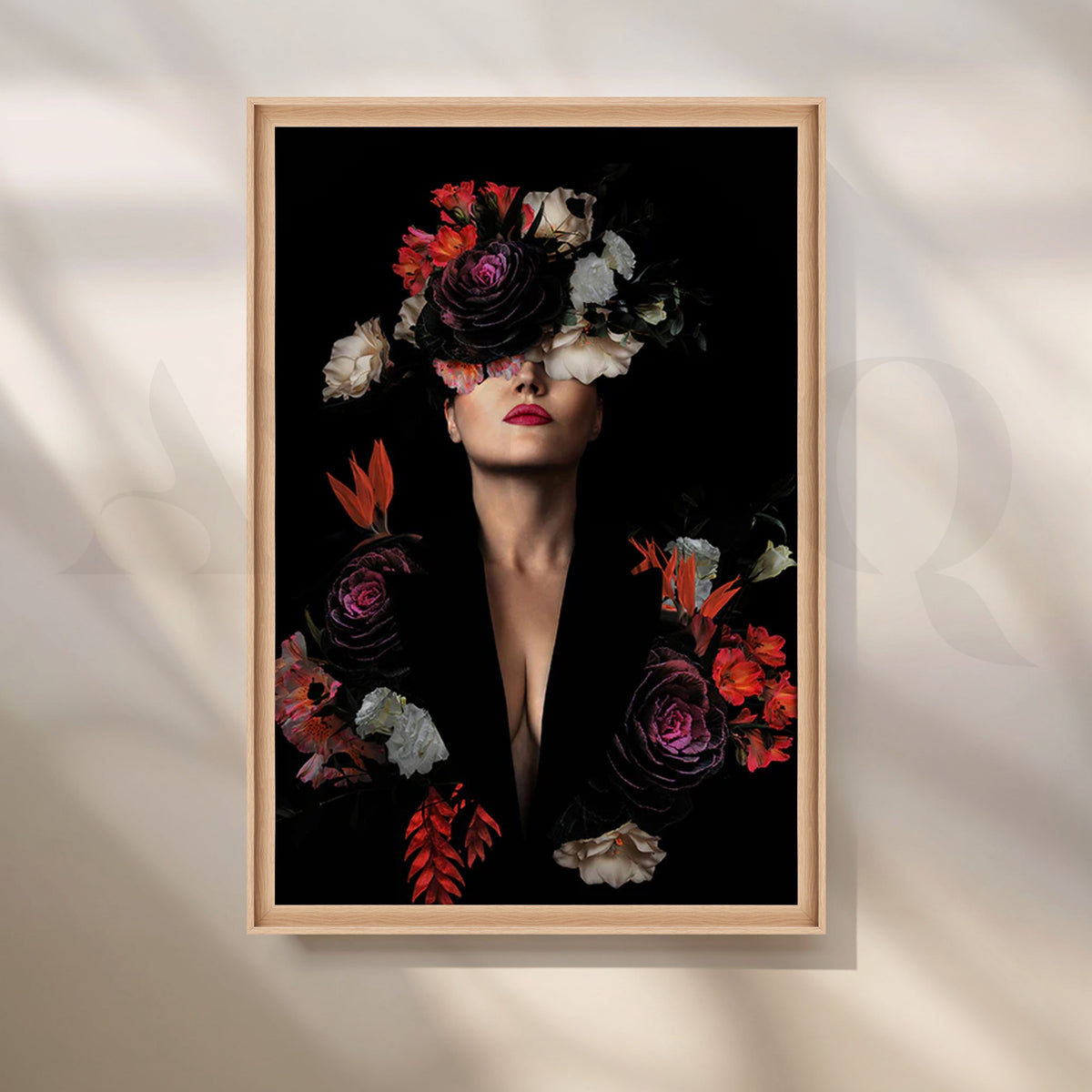 Midnight Bloom Floral Canvas Artwork – Asha Art Studio – Image 5