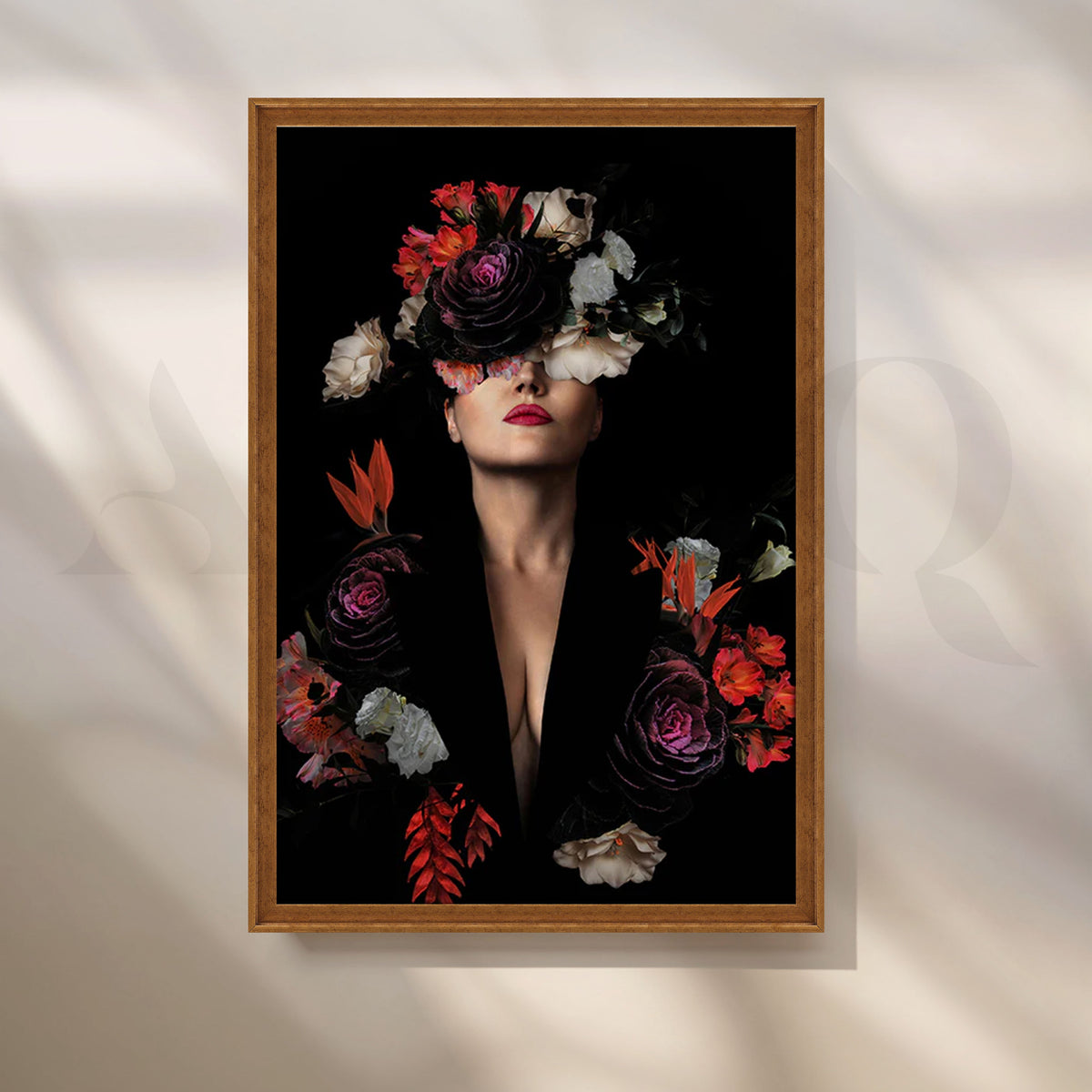 Midnight Bloom Floral Canvas Artwork – Asha Art Studio – Image 6