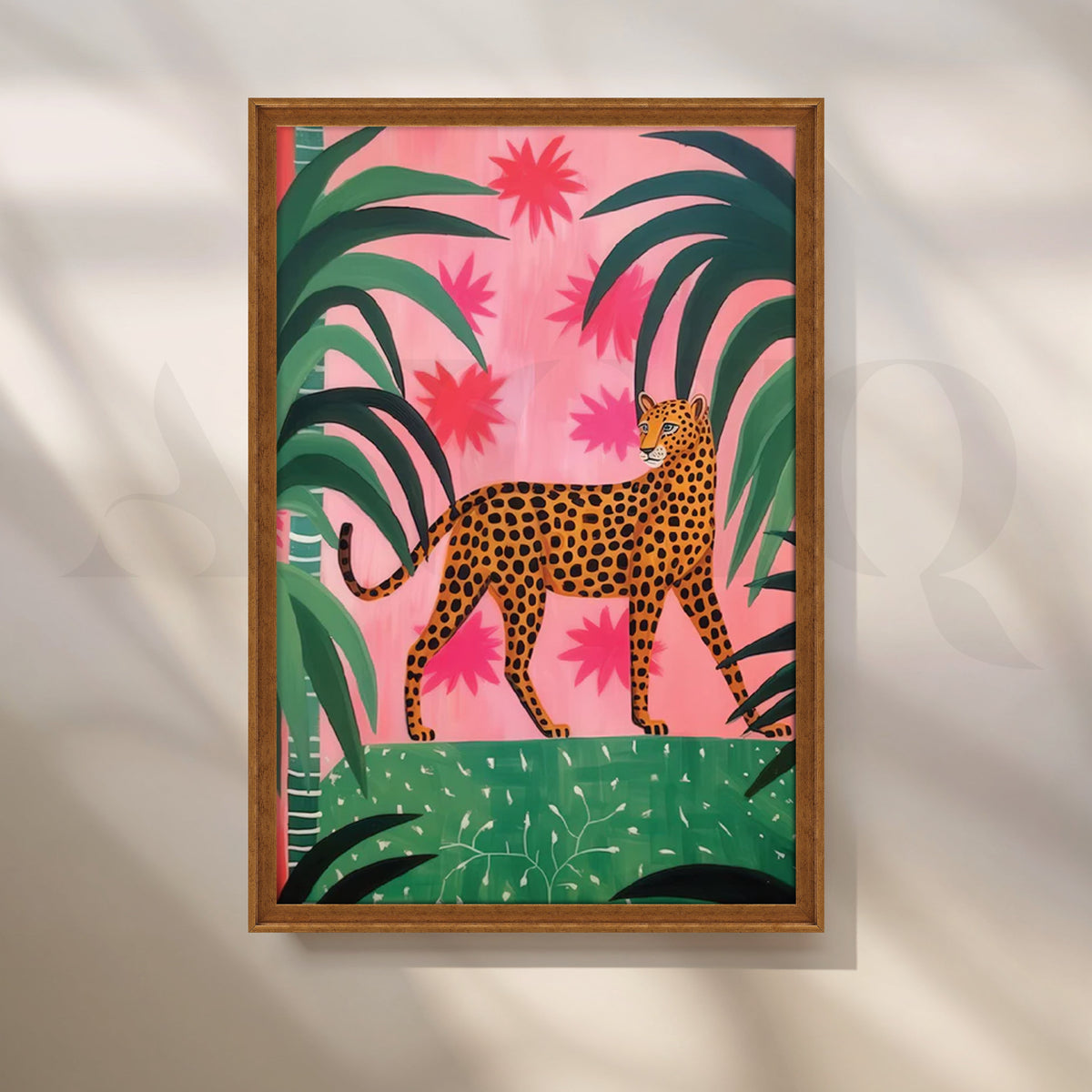 Tropical Leopard Canvas Painting for Nursery & Playroom – Asha Art Studio – Image 6