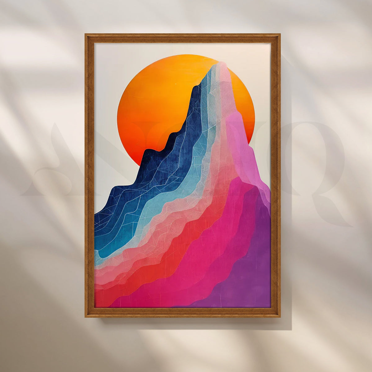 Gradient Peaks Canvas Artwork – Asha Art Studio – Image 6