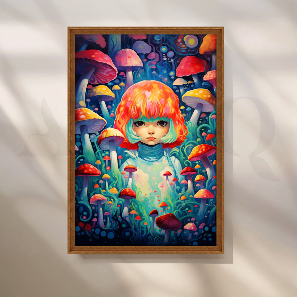 Toadstool Garden Sprite Canvas Painting for Bedroom/Kids Room – Asha Art Studio – Image 6