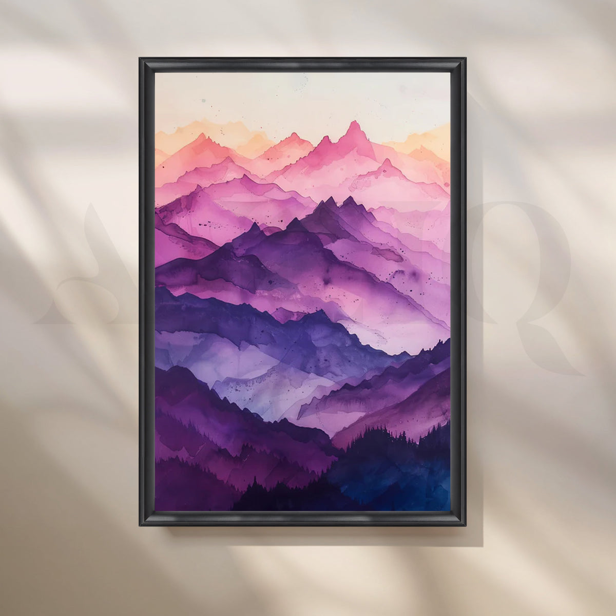 Purple Mountain Hues Artwork – Asha Art Studio – Image 3