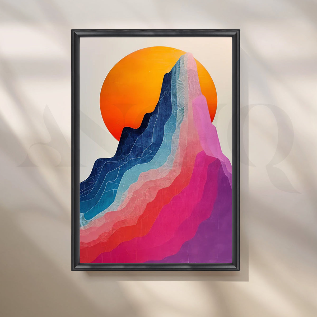 Gradient Peaks Canvas Artwork – Asha Art Studio – Image 3