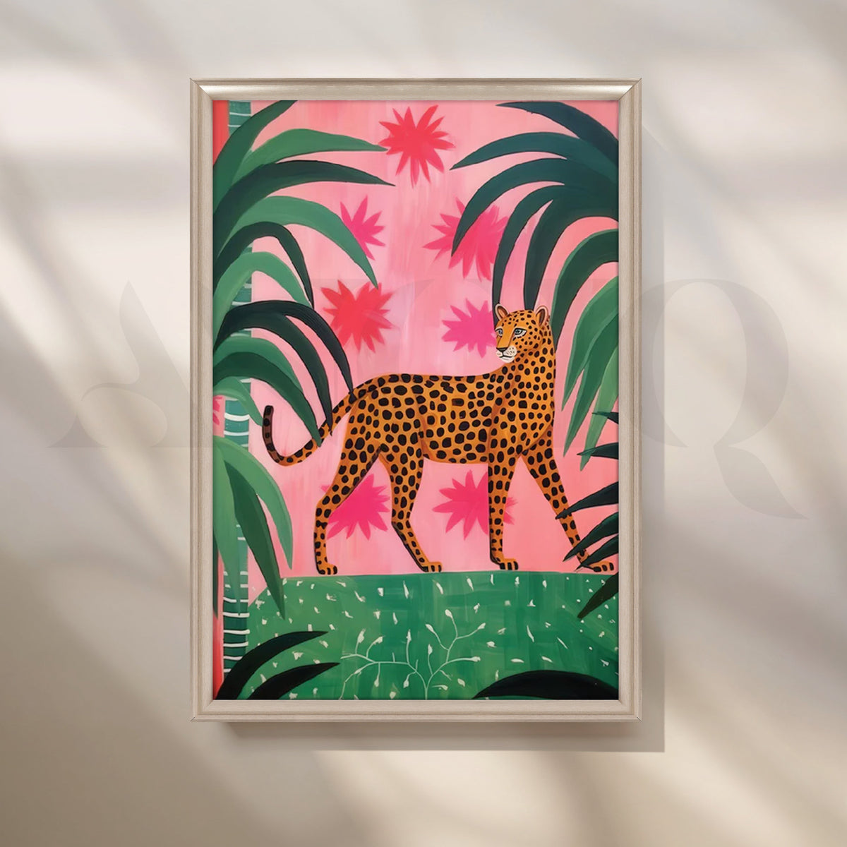Tropical Leopard Canvas Painting for Nursery & Playroom – Asha Art Studio – Image 4