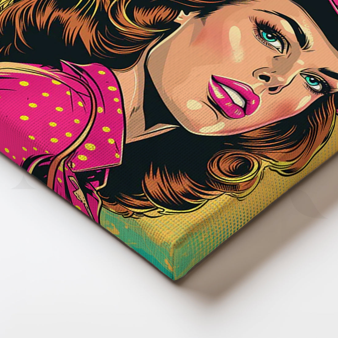 Hot Pink Cowgirl Pop Canvas Painting for Living Room – Asha Art Studio