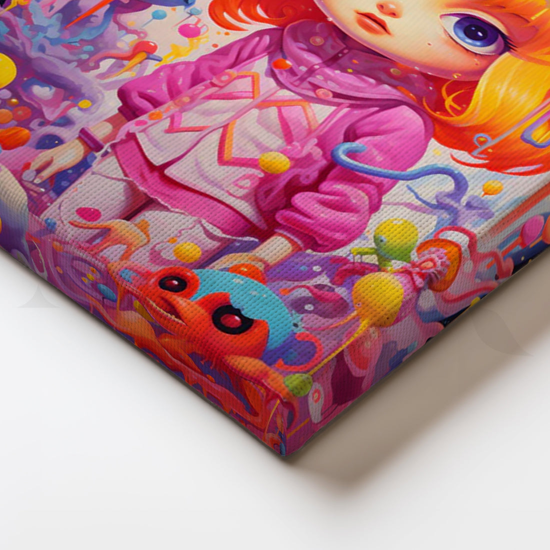 Kawaii Slime Galaxy Girl Canvas Painting for Kids Room/Bedroom – Asha Art Studio