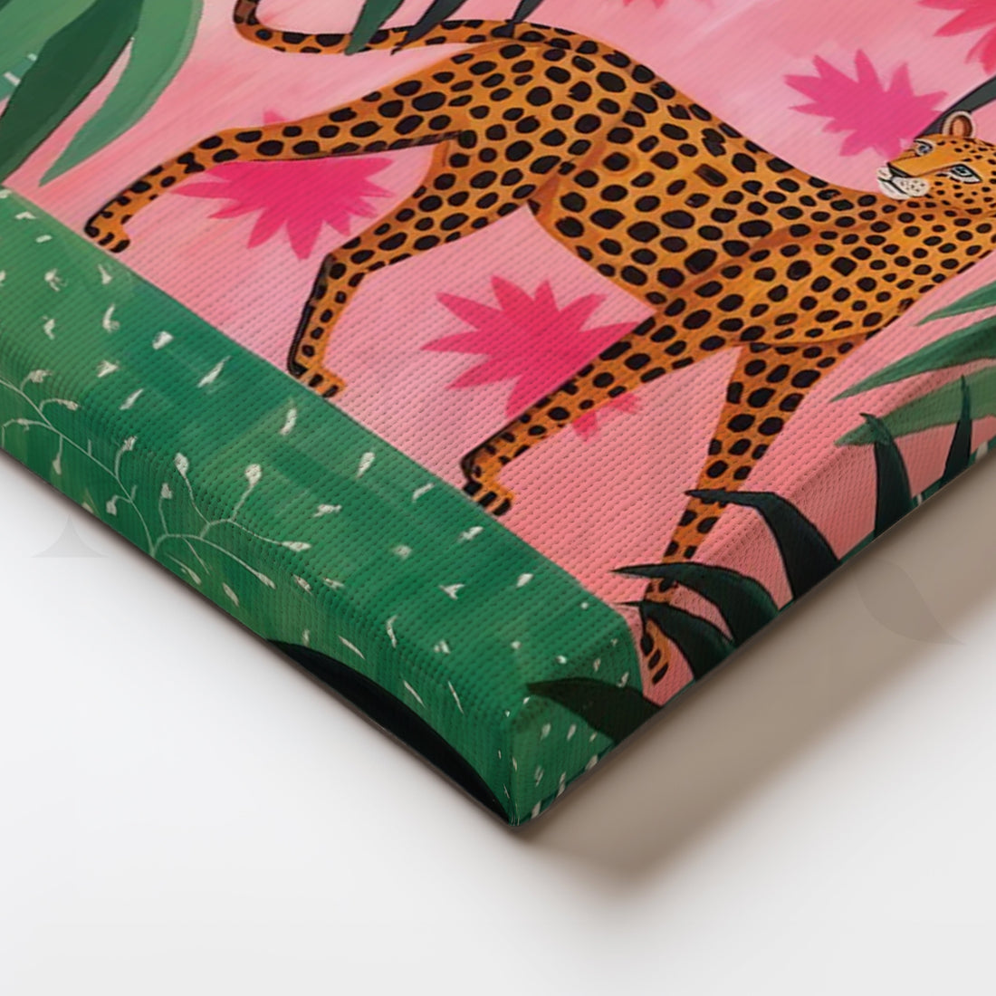 Tropical Leopard Canvas Painting for Nursery & Playroom – Asha Art Studio