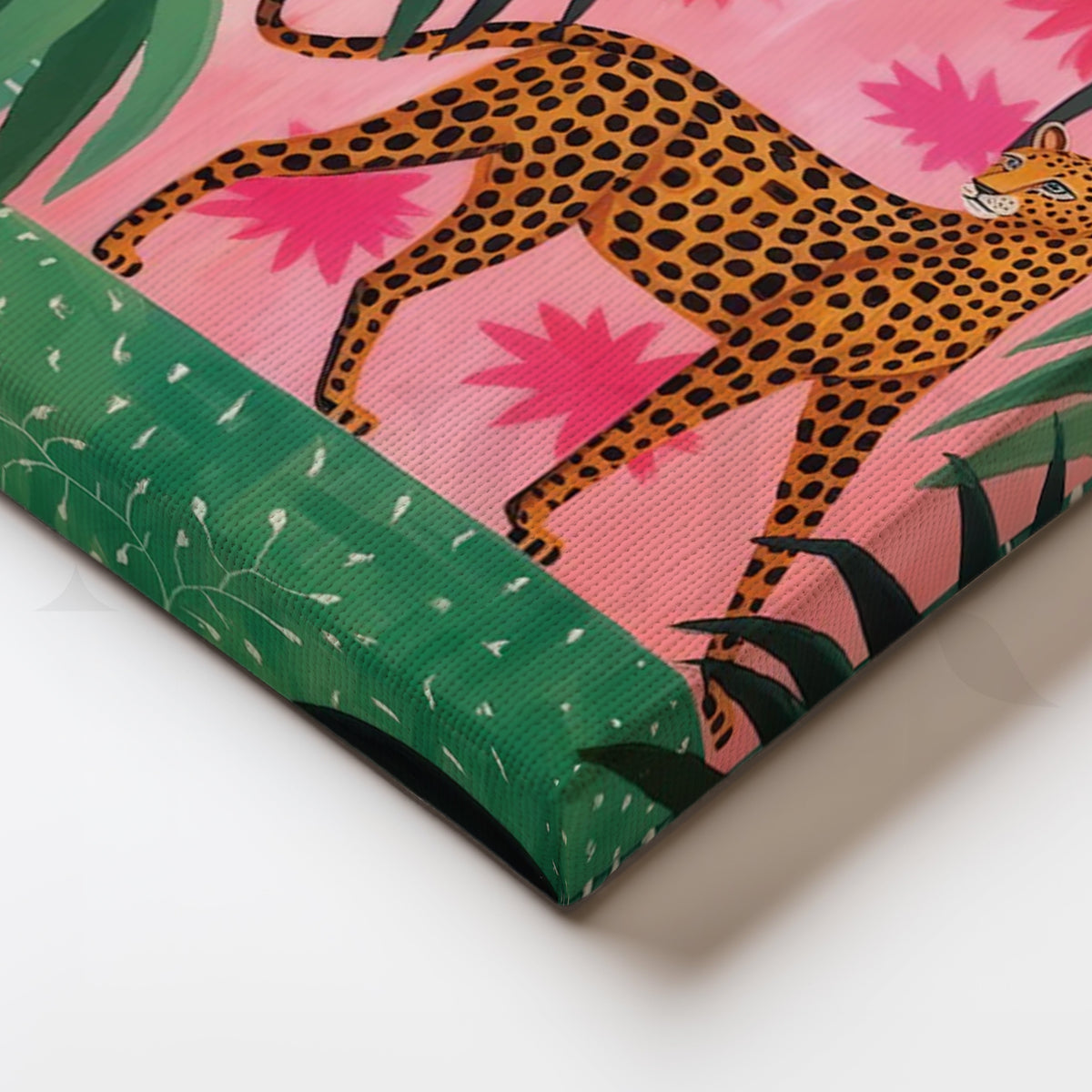 Tropical Leopard Canvas Painting for Nursery & Playroom – Asha Art Studio – Image 2