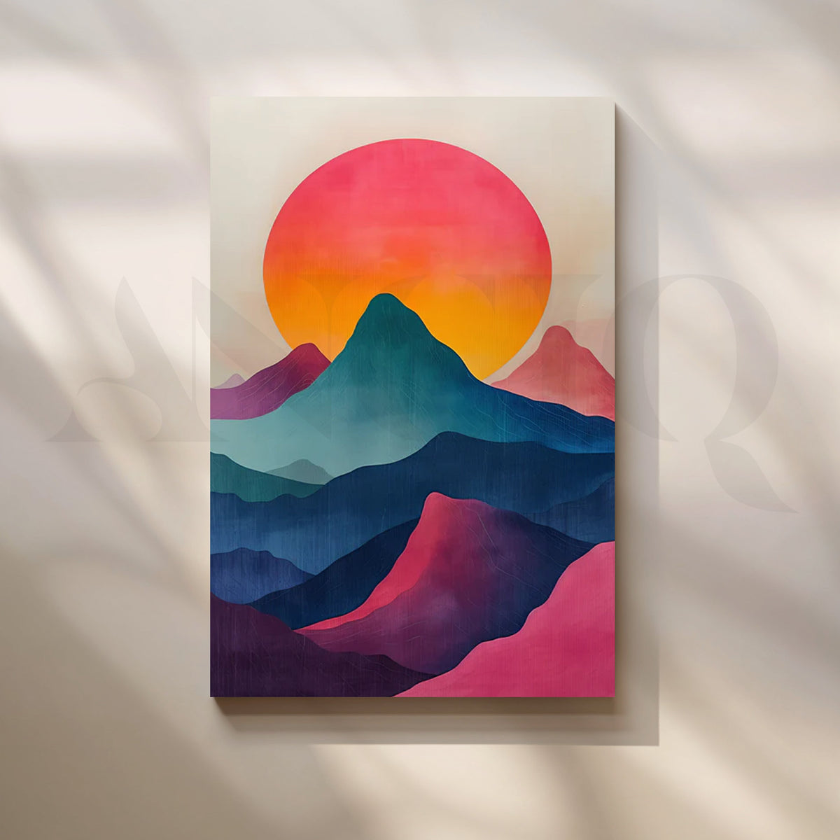 Sunrise Over Layers Canvas Artwork – Asha Art Studio