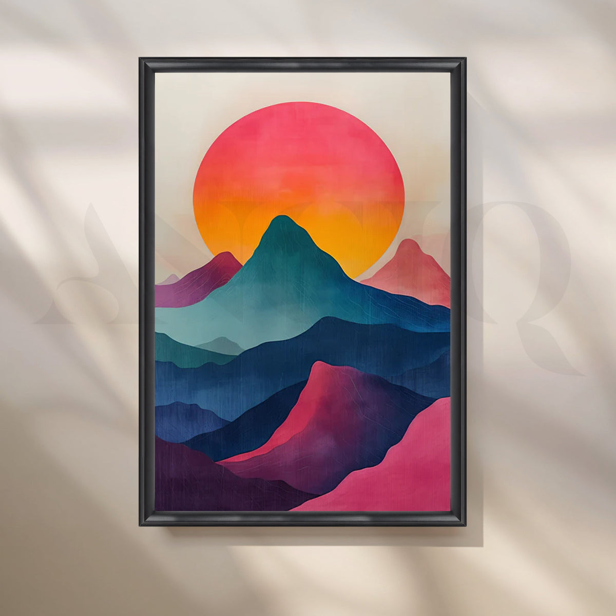 Sunrise Over Layers Canvas Artwork – Asha Art Studio – Image 3
