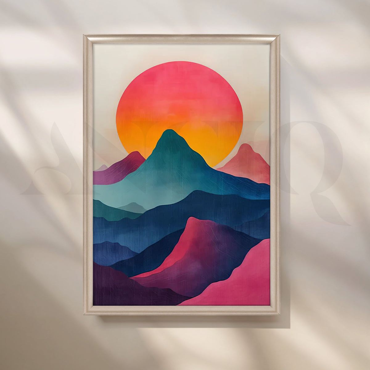 Sunrise Over Layers Canvas Artwork – Asha Art Studio – Image 4