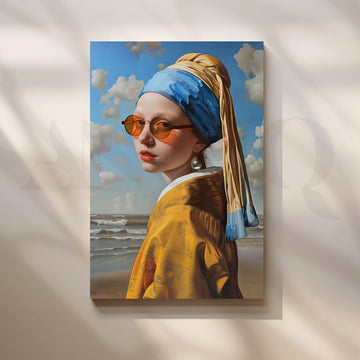 Pop Art Girl with a Pearl Wall Poster – Asha Art Studio