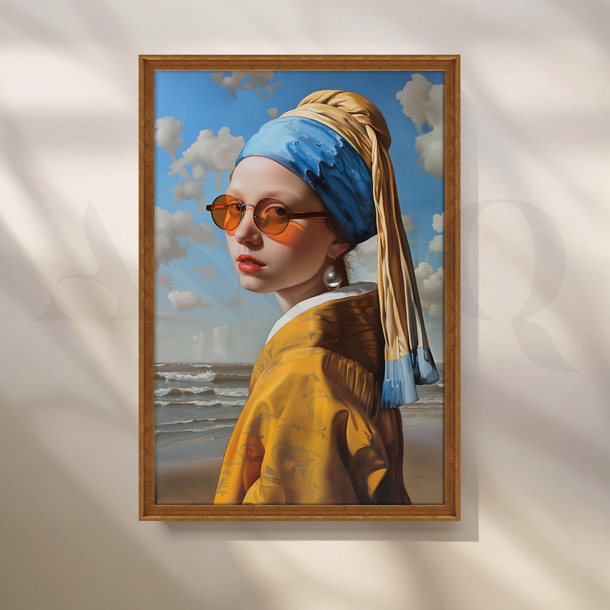 Pop Art Girl with a Pearl Wall Poster – Asha Art Studio – Image 6