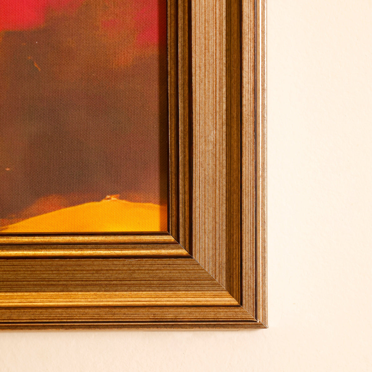 Crimson Floral Expression Framed Artwork – Asha Art Studio – Image 3