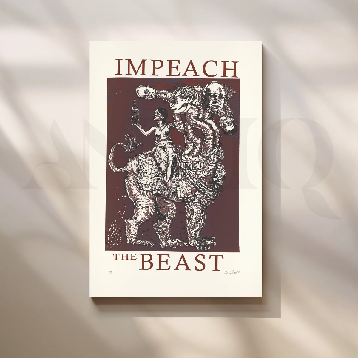 Impeach the Beast Canvas Artwork – Asha Art Studio