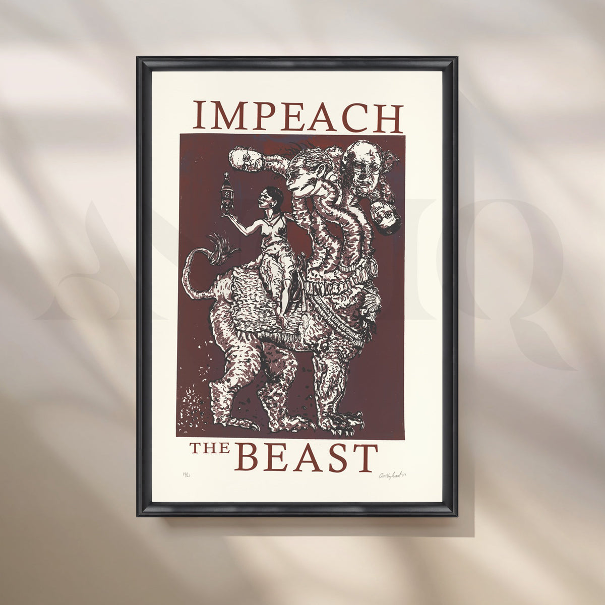 Impeach the Beast Canvas Artwork – Asha Art Studio – Image 3