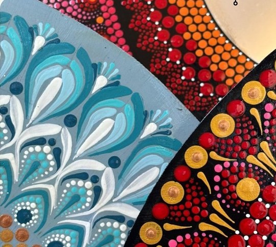 Hand-painted Mandala Mirror – handmade by Asha Art Studio