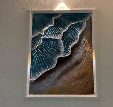 Ocean Waves – 3D Texture Painting – handmade by Asha Art Studio