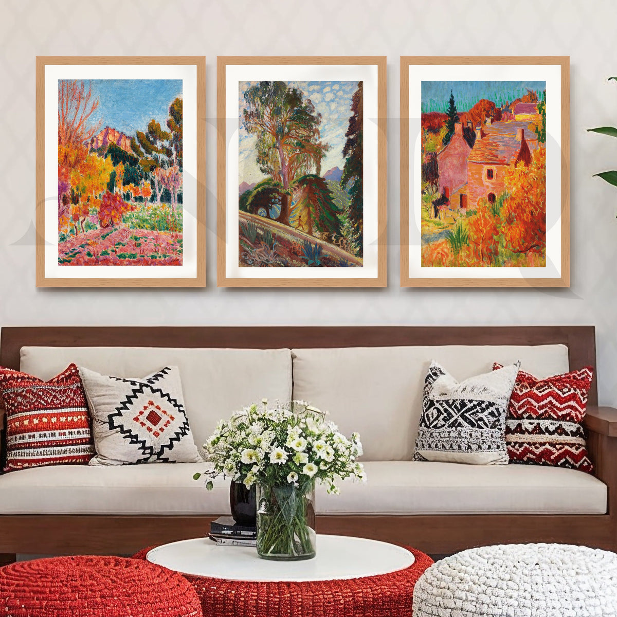 Vibrant Impressionist Countryside Gallery Wall – Set of 3 Vibrant Artworks - 18 x 24 Inches – Asha Art Studio – Image 5