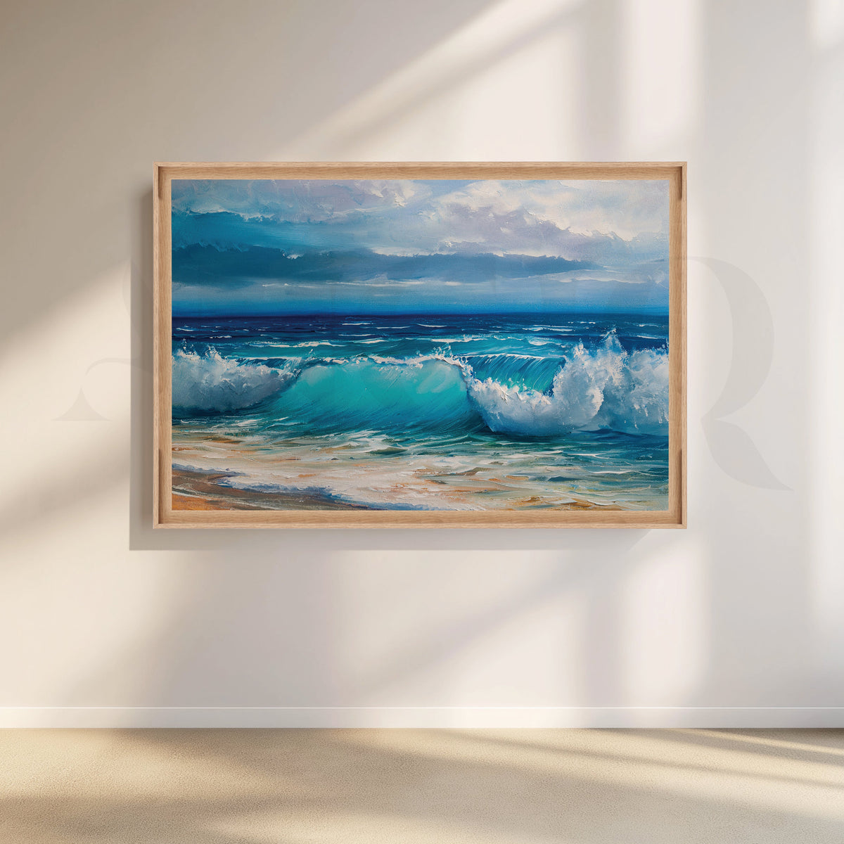 Serenity Shore Canvas Artwork – Asha Art Studio – Image 5