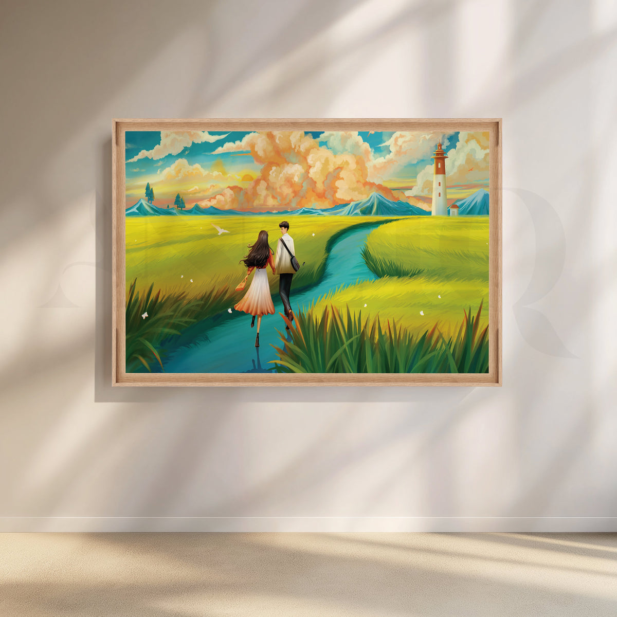 Countryside Love Canvas Artwork – Asha Art Studio – Image 6