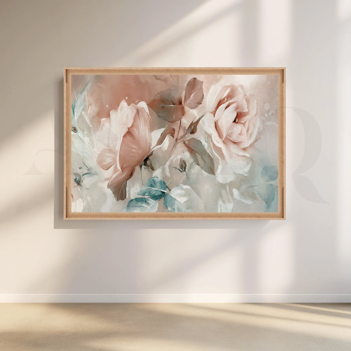 Peachy Serenade Canvas Wall Artwork – Asha Art Studio – Image 6