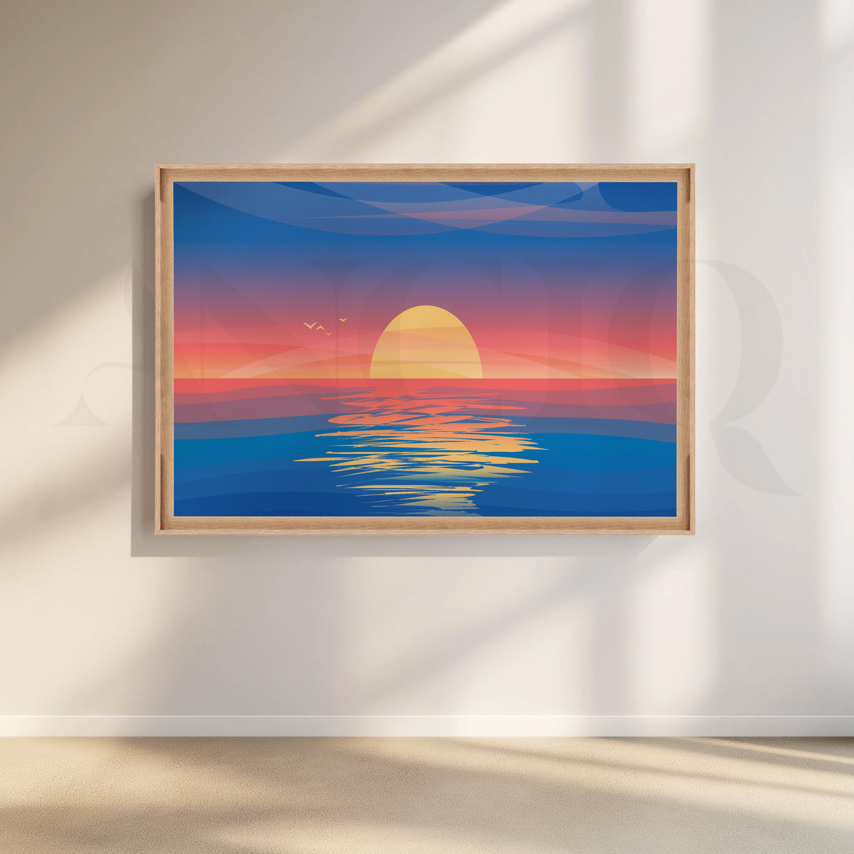 Sunset Reverie Canvas Wall Painting – Asha Art Studio – Image 5