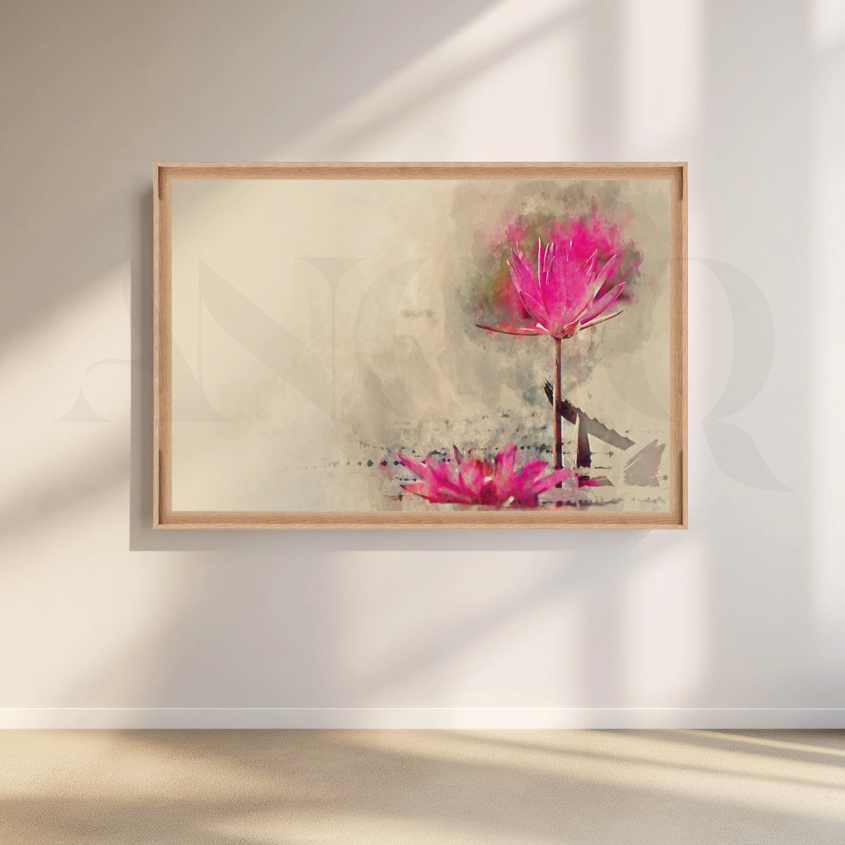 Lotus Serenity Canvas Artwork – Asha Art Studio – Image 5