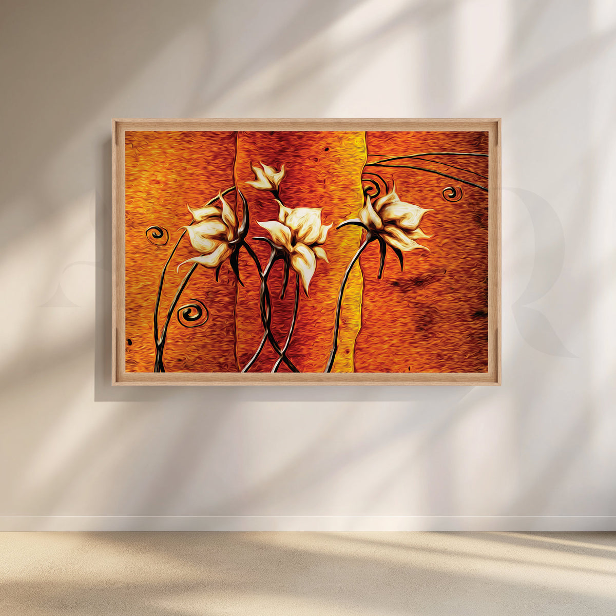 Blaze of Petals Canvas Artwork – Asha Art Studio – Image 6