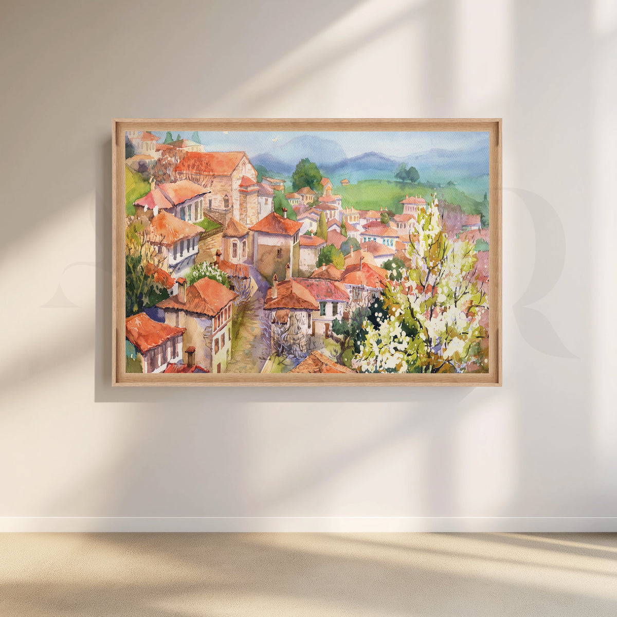 Mountain Village Tranquility Artwork – Asha Art Studio – Image 5