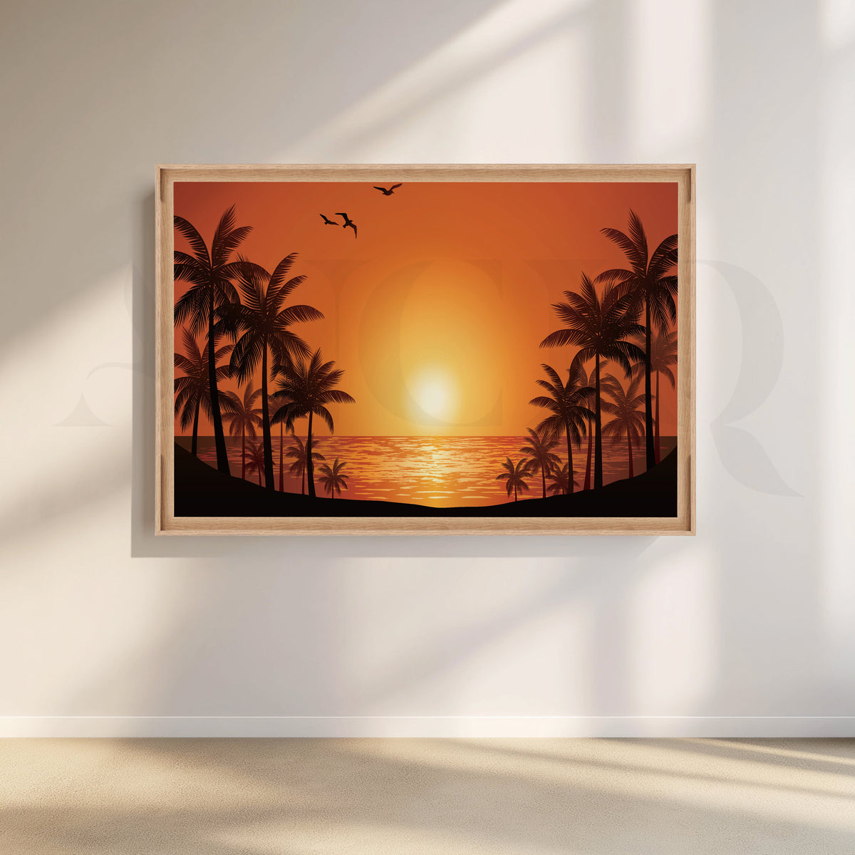 Sunset Silhouettes Canvas Artwork – Asha Art Studio – Image 5