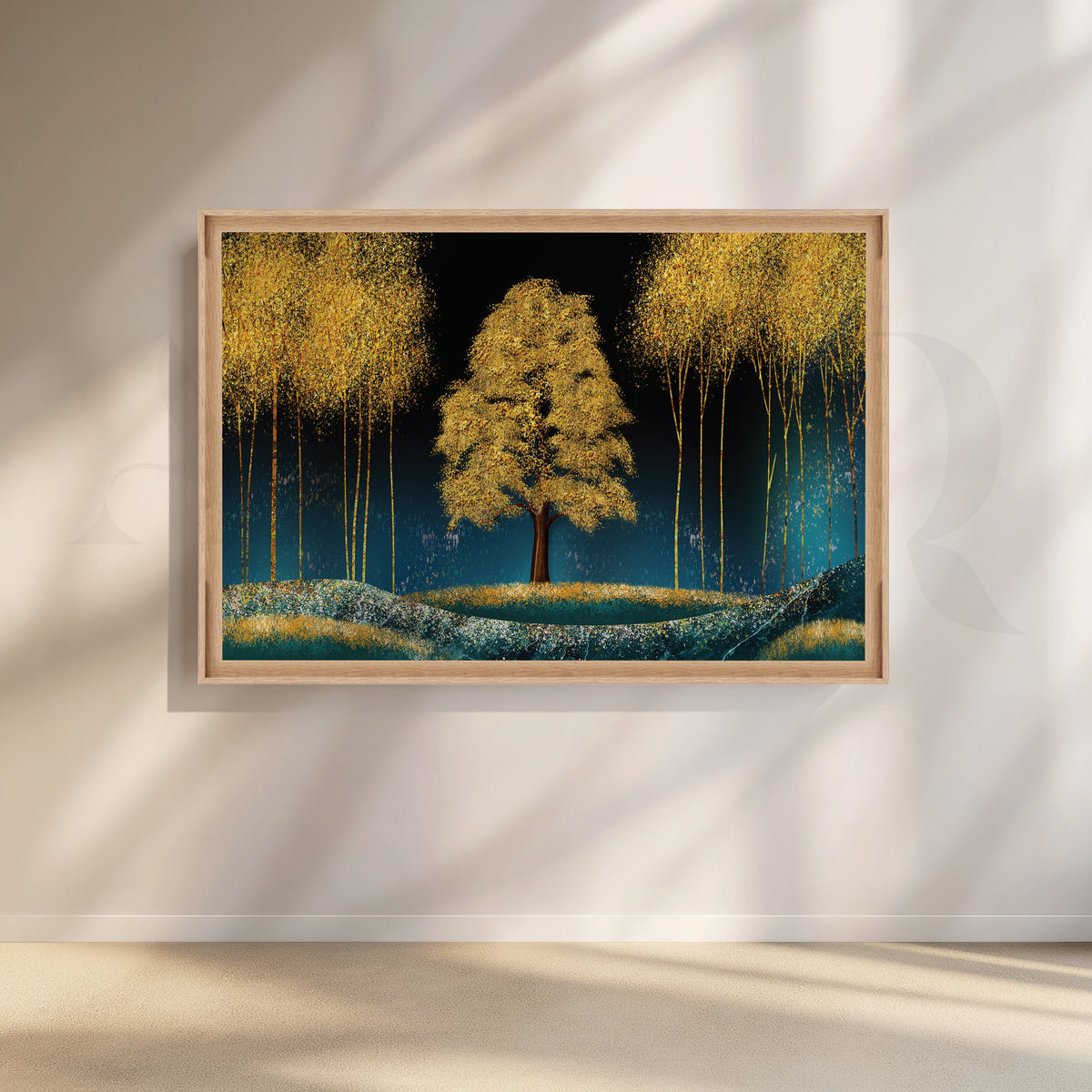 Golden Canopy Canvas Wall Artwork – Asha Art Studio – Image 5