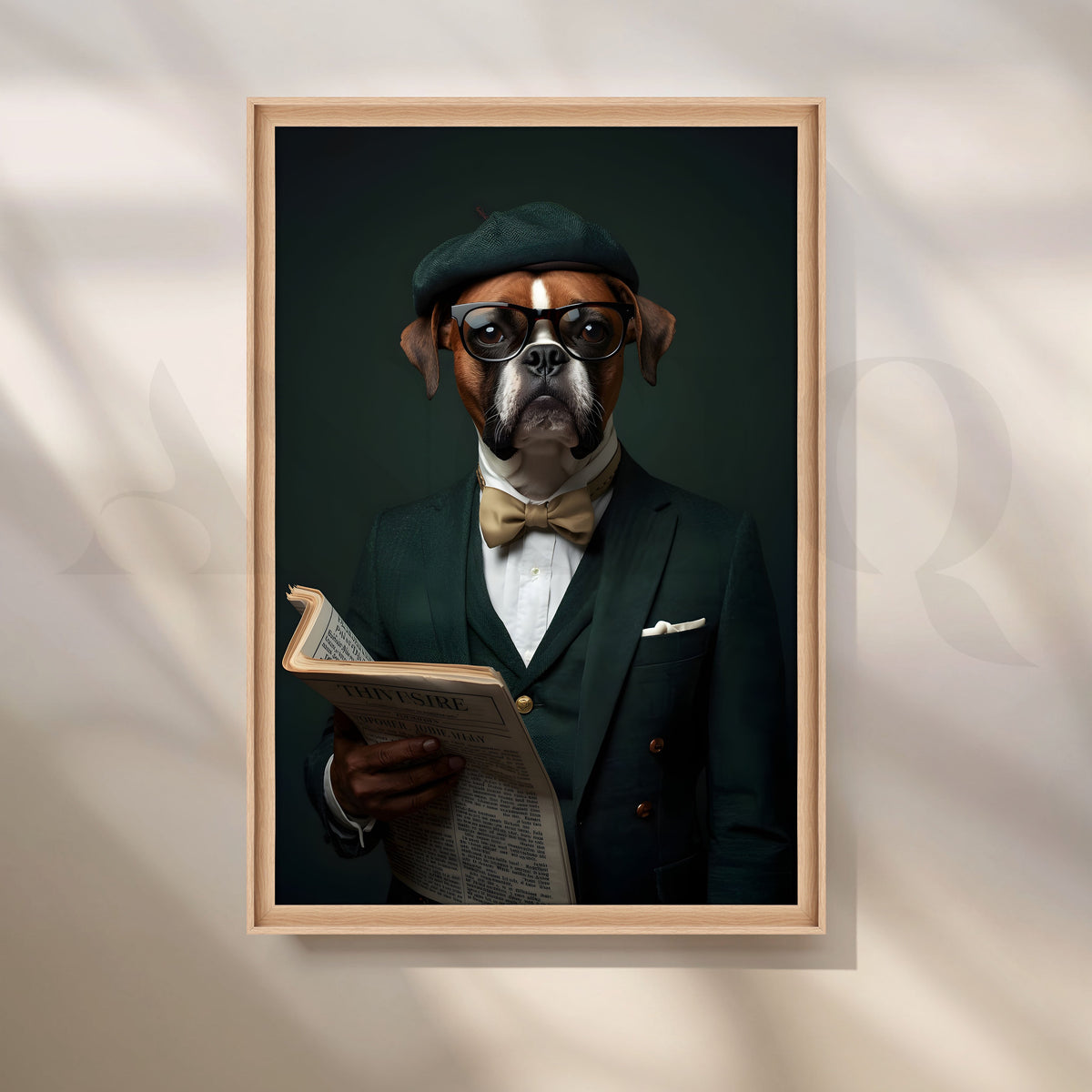 Vintage Gentleman Dog Pop Artwork – Asha Art Studio – Image 5