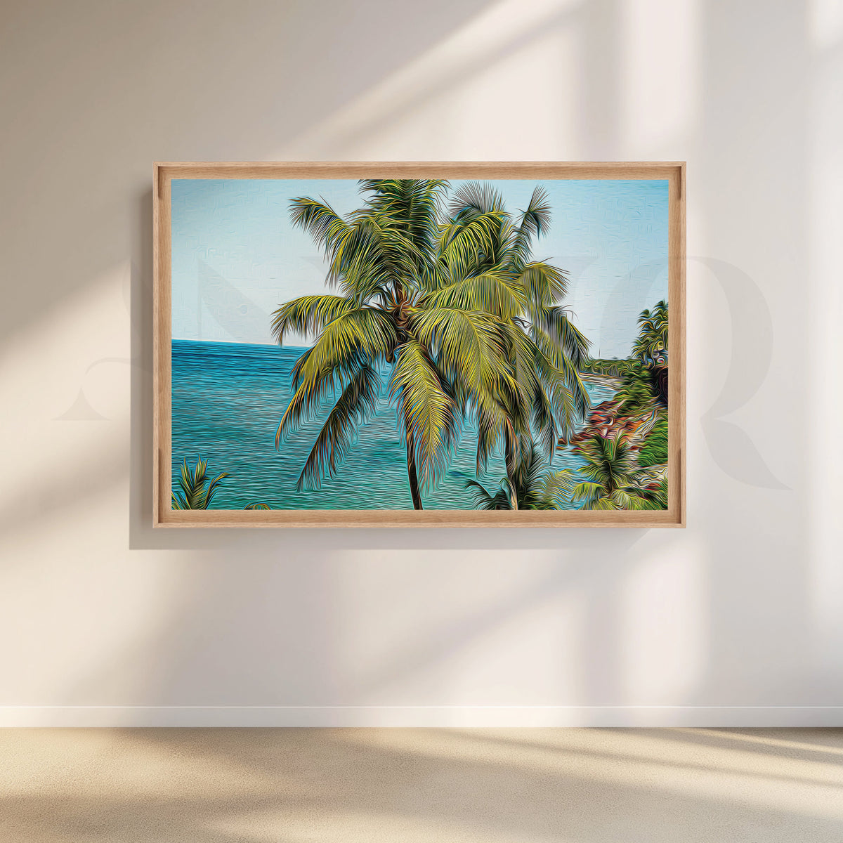 Beach Breezy Palms Canvas Artwork – Asha Art Studio – Image 5